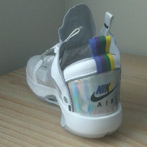 Nike Silver and White Sneakers with Iridescent Accents